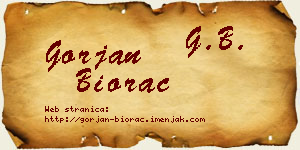 Gorjan Biorac vizit kartica